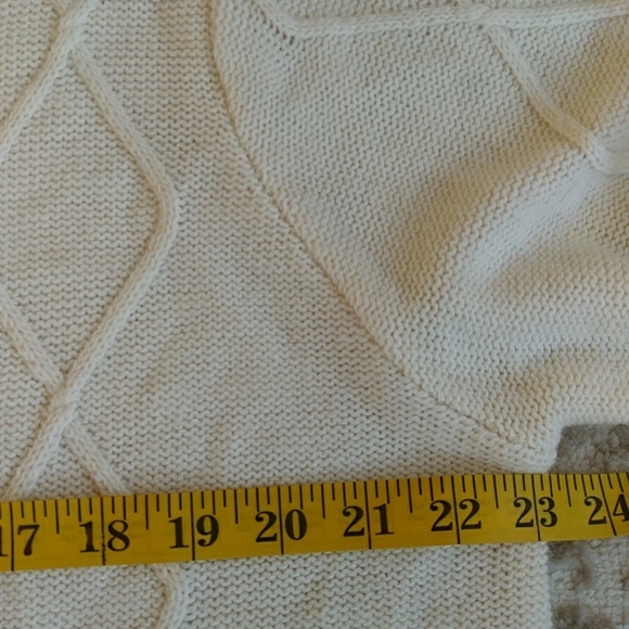 Blair Button Up V Neck Cardigan Sweater L Cream Off White - Picture 14 of 15